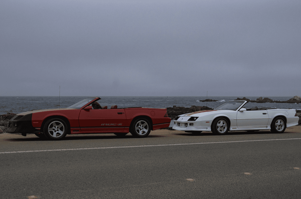 Camaros on Hwy 1.